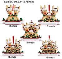 Personalized Reindeer Family Christmas Tree Ornament