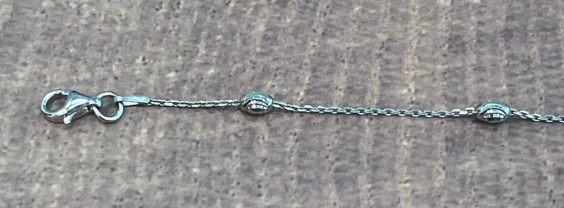 925 Sterling Silver 3.0mm Ball Link Bracelet  -  7.25 Inches