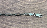 925 Sterling Silver 4.0mm Paperclip Link Bracelet  -  7.0 Inches