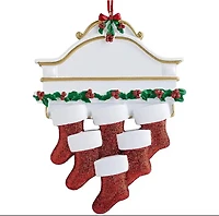 Personalized Stocking Christmas Tree Ornament - 2 People