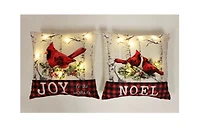 2 Piece LED Pillow Set - Joy & Noel