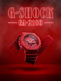 Casio G-Shock Analog Digital Watch Red, GA-2100-4A