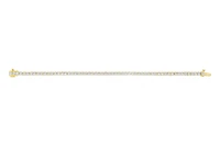 Sterling Silver with 14K Gold Plate Lab Created White Sapphire Bracelet 