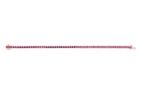 Sterling Silver with 14K Gold Plate Lab Created Rhodolite Garnet Bracelet - June Birthstone