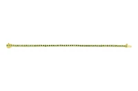 Sterling Silver with 14K Gold Plate Lab Created Peridot Bracelet - August Birthstone