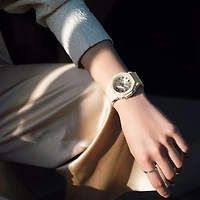 Casio G-Shock Women's Analog Digital Watch, GMAP2100ST-7A, White & Gold