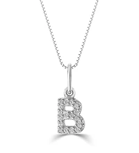 10K Initial Pendant with Lab Grown Diamonds - Letter A / Gold