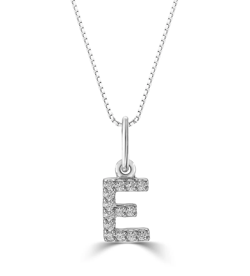 10K Initial Pendant with Lab Grown Diamonds - Letter A / Gold