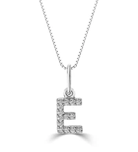 10K Initial Pendant with Lab Grown Diamonds - Letter A / Gold
