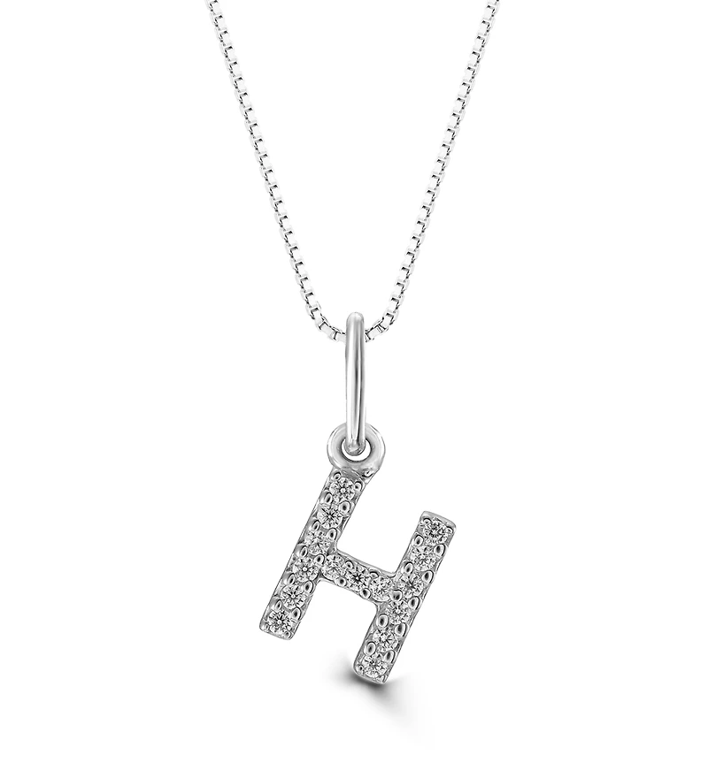 10K Initial Pendant with Lab Grown Diamonds - Letter A / Gold