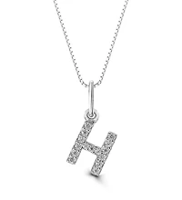 10K Initial Pendant with Lab Grown Diamonds - Letter A / Gold