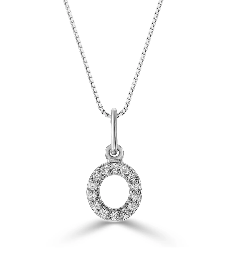 10K Initial Pendant with Lab Grown Diamonds - Letter A / Gold