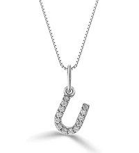10K Initial Pendant with Lab Grown Diamonds - Letter A / Gold