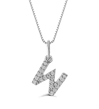 10K Initial Pendant with Lab Grown Diamonds - Letter A / Gold