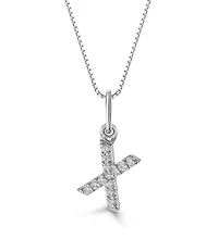 10K Initial Pendant with Lab Grown Diamonds - Letter A / Gold