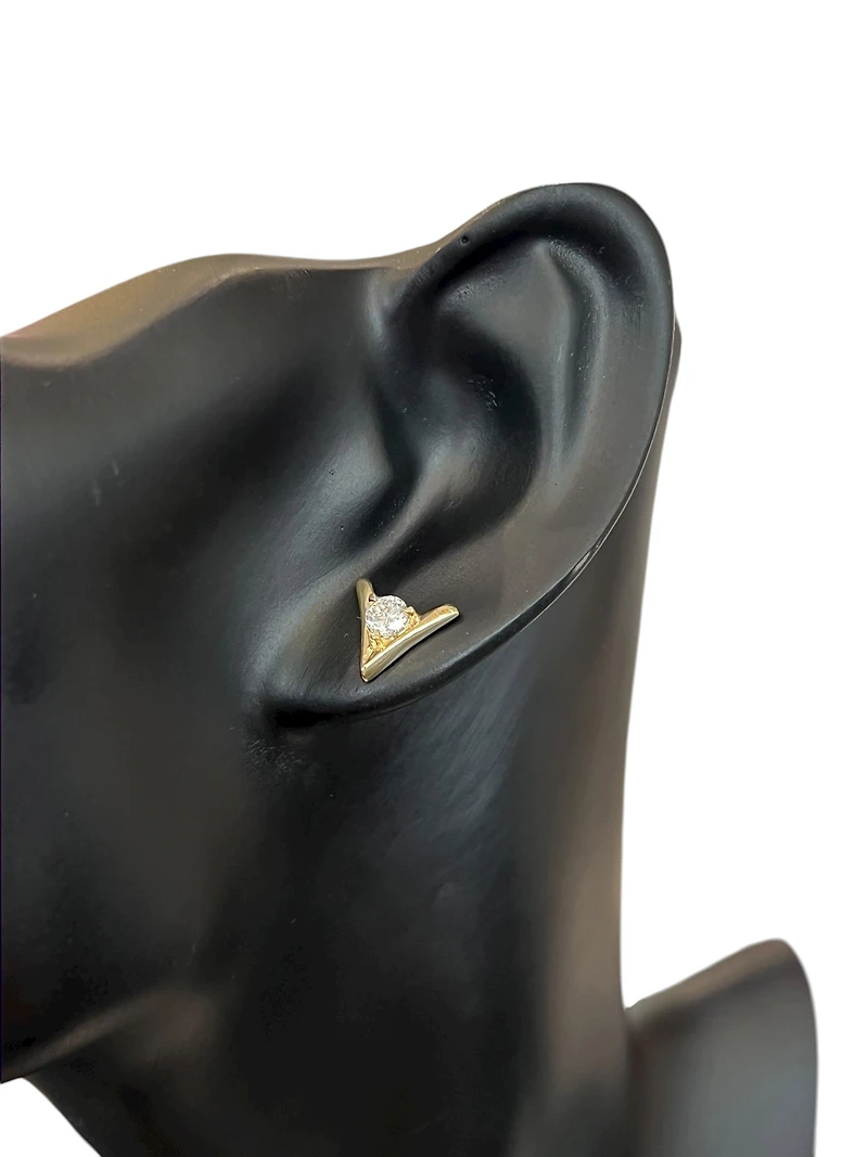 10K Yellow Gold 0.50cttw Lab Grown Diamond Earrings