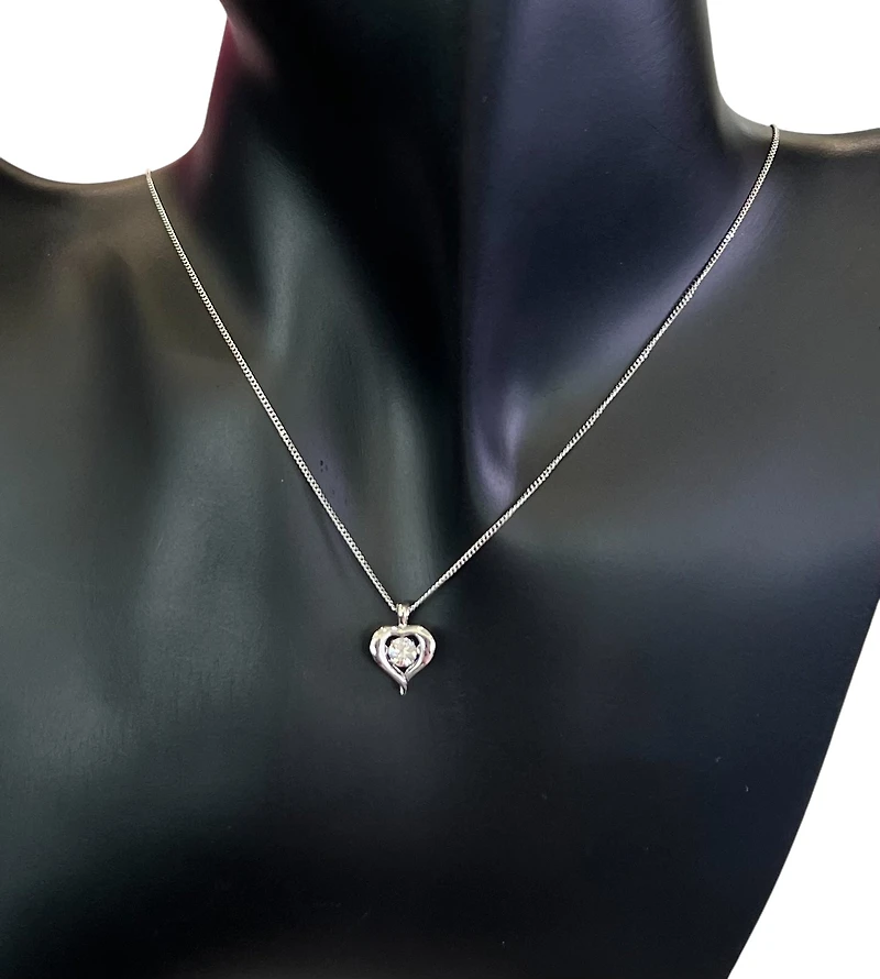 10K White Gold 0.25cttw Lab Grown Diamond Necklace
