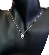 10K White Gold 0.25cttw Lab Grown Diamond Necklace