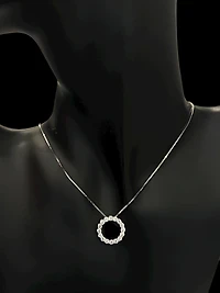 10K White Gold 1.00cttw Diamond Necklace
