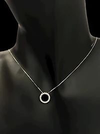 10K White Gold 0.25cttw Diamond Necklace