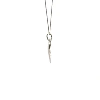 10K White Gold 0.04cttw Diamond Heart Pendant - 18"