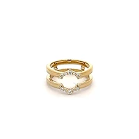 14K White, Yellow or Rose Gold 0.165cttw Diamond Ring - Lab Grown Diamonds /