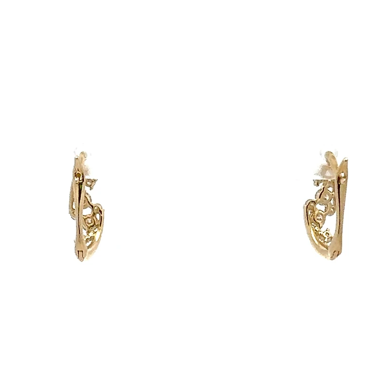 10K Yellow Gold 0.50cttw Diamond Earrings