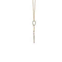 10K Yellow Gold 0.03cttw Diamond Cross Pendant, 18"