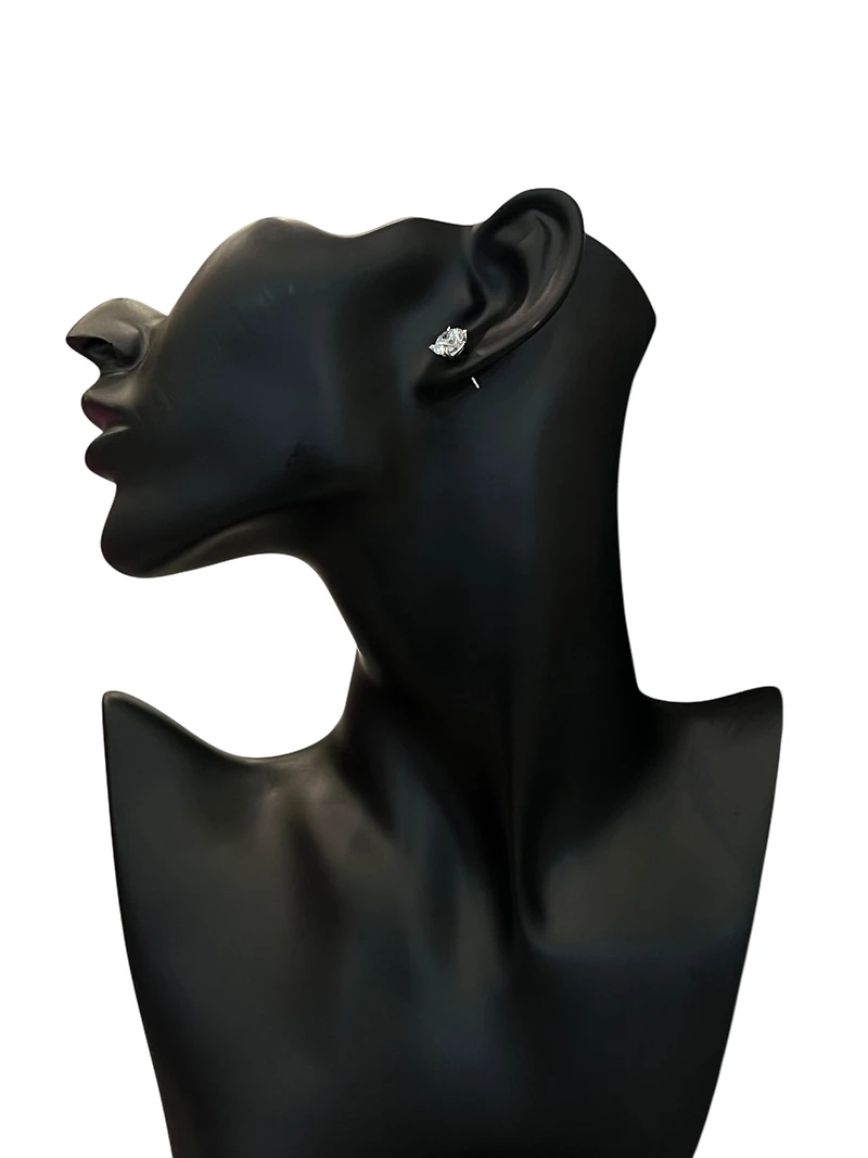 14K White Gold 4cttw Lab Grown Diamond Stud Earrings - White gold