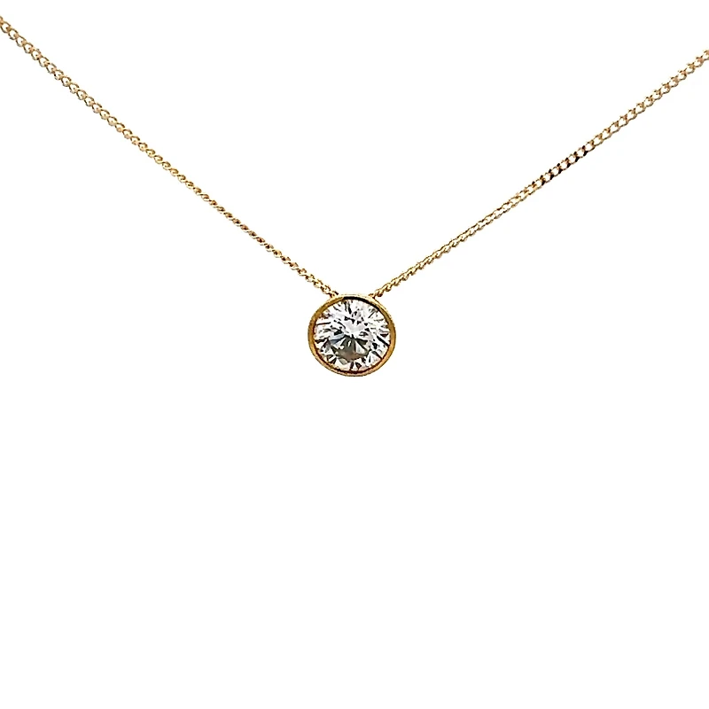 10K Yellow Gold 0.70cttw Lab Grown Diamond Necklace - 18 Inches