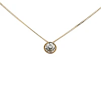 10K Yellow Gold 0.70cttw Lab Grown Diamond Necklace - 18 Inches