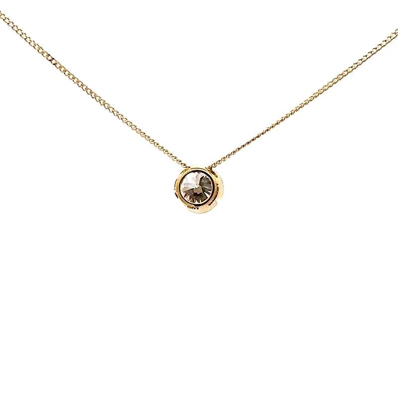 10K Yellow Gold 0.70cttw Lab Grown Diamond Necklace - 18 Inches