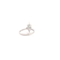 14K White Gold Lab Grown Marquise Diamond Engagement Ring - 4