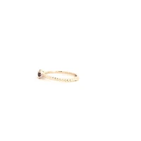 10K Yellow Gold Garnet and Diamond Ring - 4
