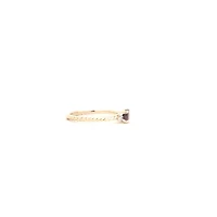 10K Yellow Gold Garnet and Diamond Ring - 4