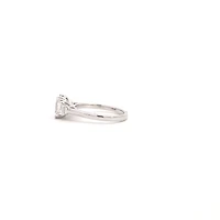 14K White Gold Lab Grown Asscher Cut Diamond Engagement Ring - / 4