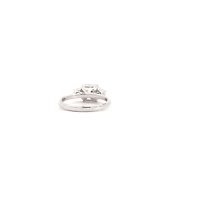 14K White Gold Lab Grown Asscher Cut Diamond Engagement Ring - / 4