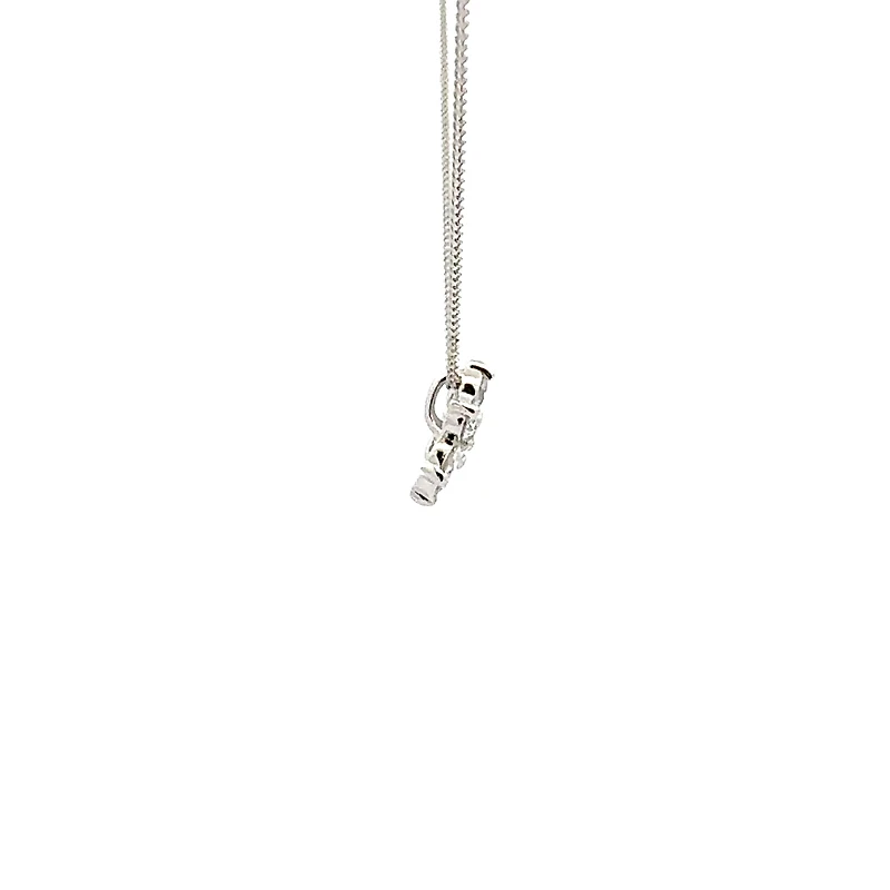 10K White Gold 0.75cttw Lab Grown Diamond Necklace - 18 Inches