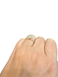 14K Yellow Gold 0.70cttw Oval Cut Lab Grown Diamond Ring - / 4