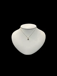 10K Yellow Gold Diamond and Sapphire Pendant, 18"