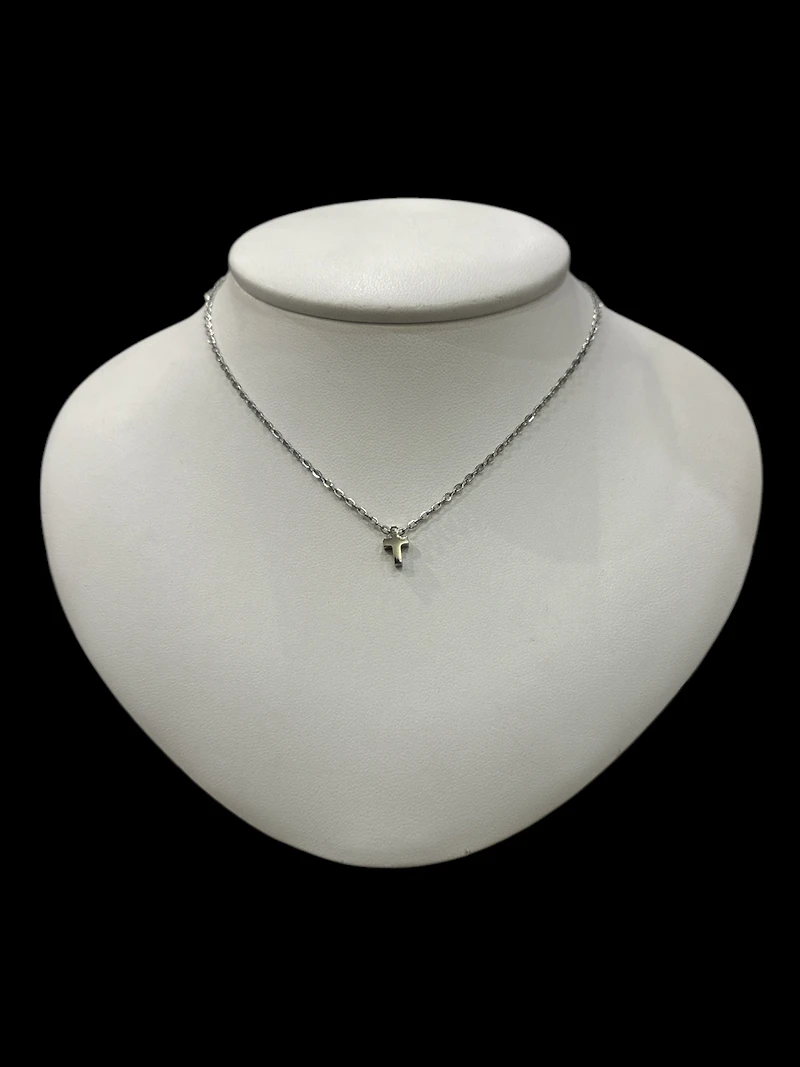Stainless Steel 8.5X6mm Cross Pendant - 18"