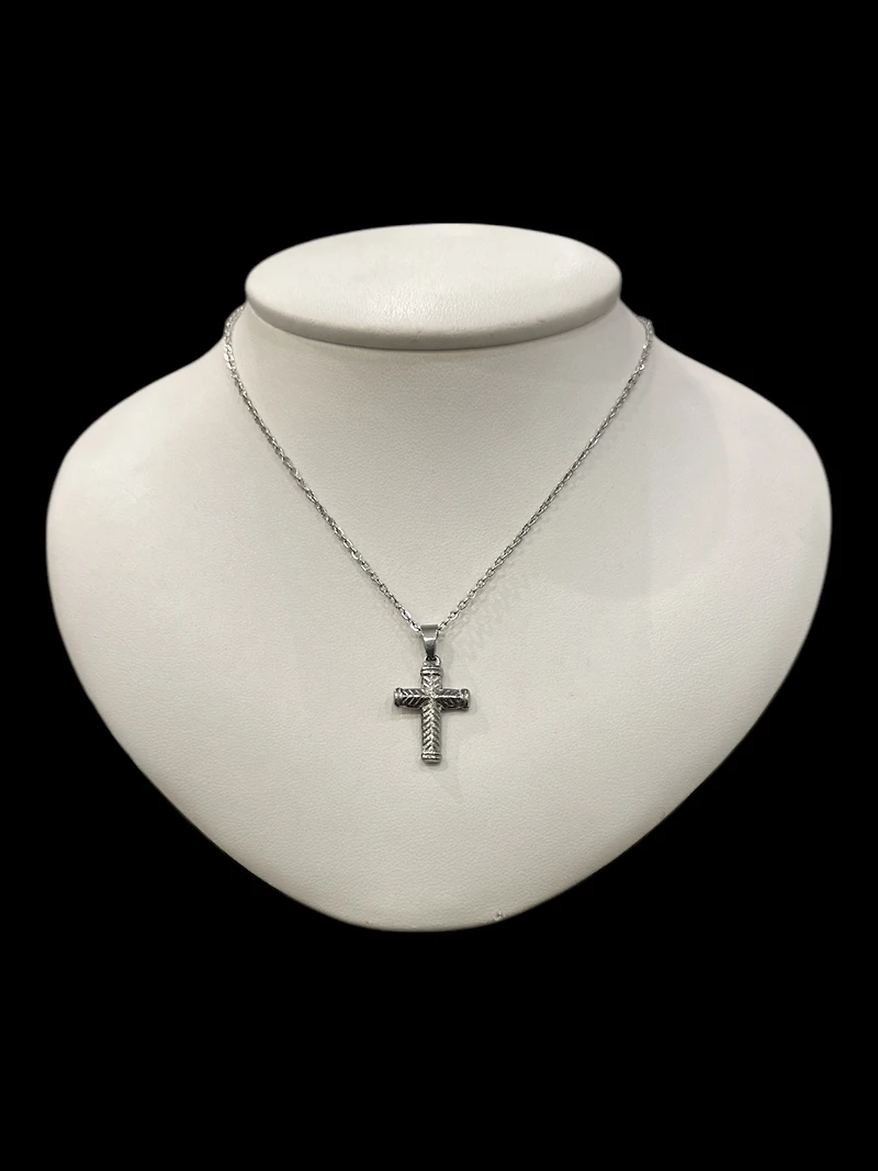 Stainless Steel 20X14mm Cross Pendant - 18"