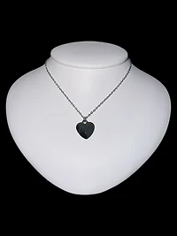 Stainless Steel 18X16mm Engravable Heart Pendant - 18"