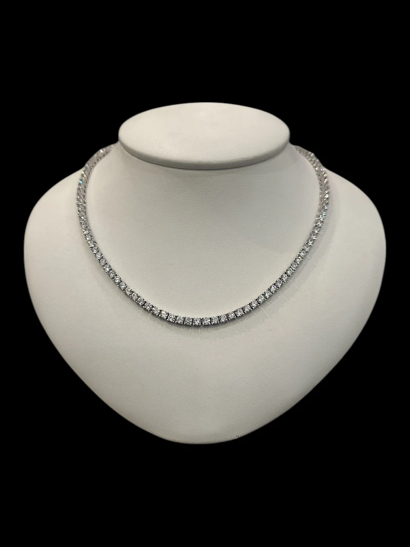 925 Sterling Silver 16" 3mm Cubic Zirconia Chain