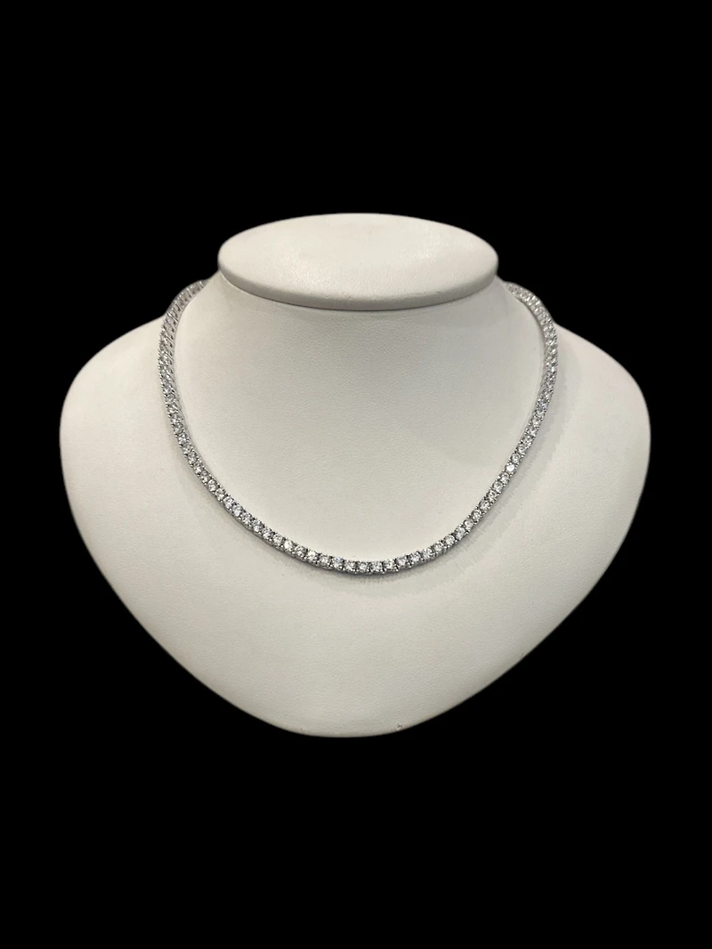 925 Sterling Silver 18" 3mm Cubic Zirconia Chain
