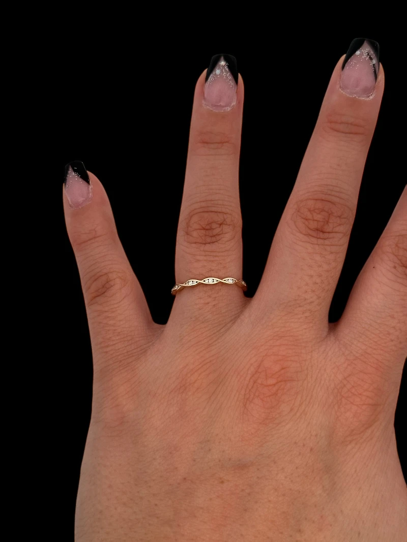 10K Yellow Gold 0.08cttw Diamond Ring