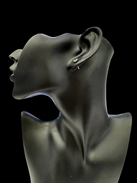 14K White Gold Imperial Topaz and Diamond Earrings