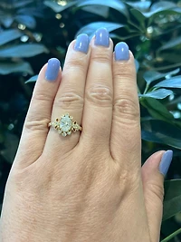 14K Yellow Gold 1.22cttw Oval Lab Grown Diamond Engagement Ring - /