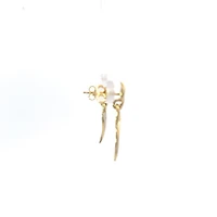 10K Yellow Gold 0.05cttw Diamond Dangle Earrings
