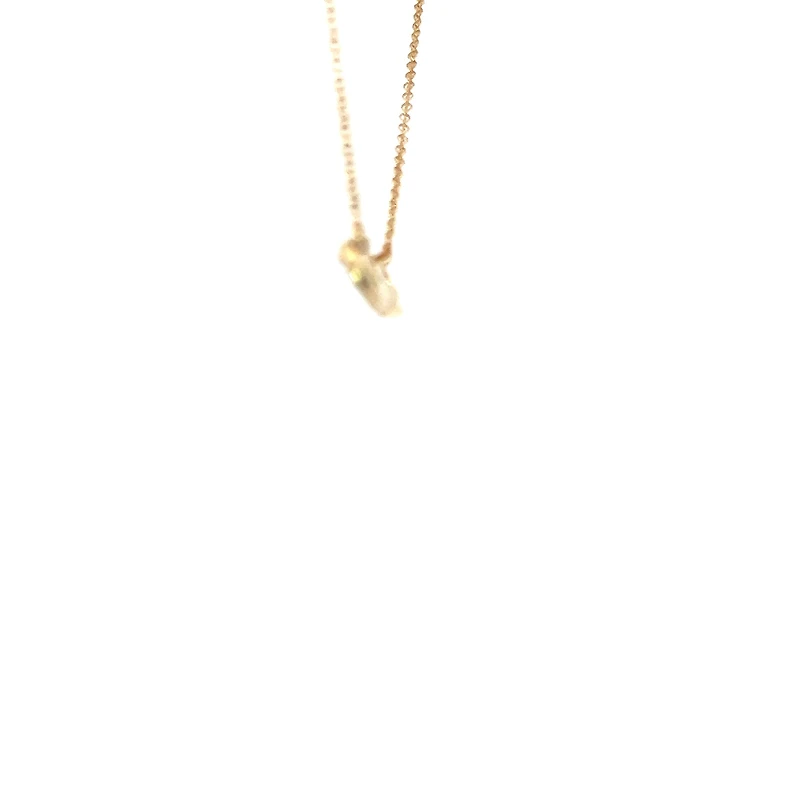 10K Yellow Gold 0.06cttw Diamond Infinity Pendant, 18"
